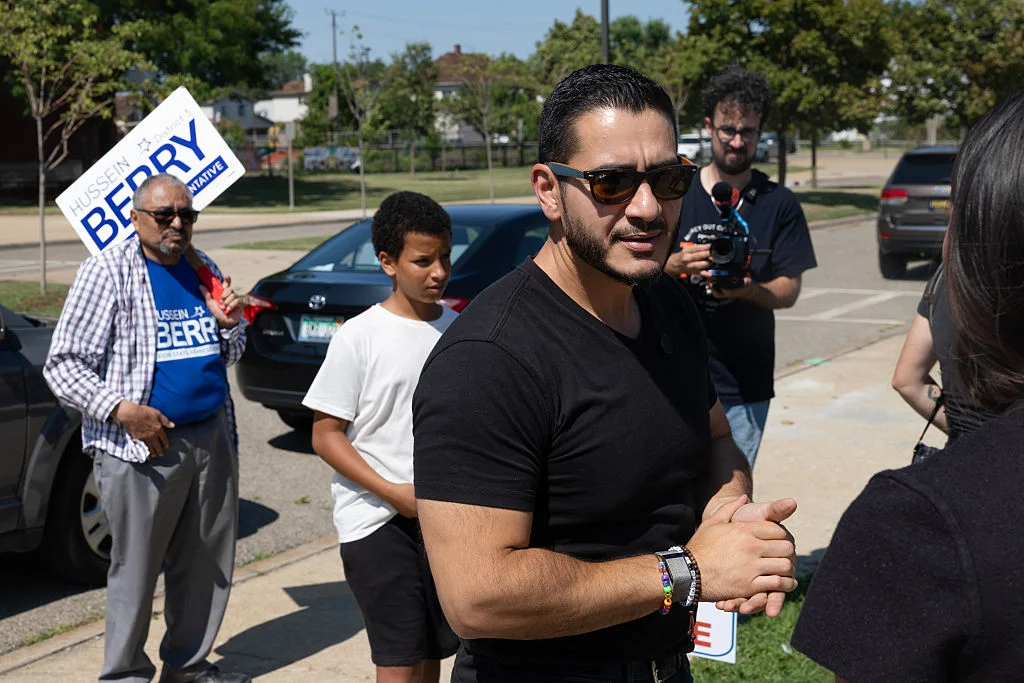 Abdul El-Sayed at polling place (Photo by Scott Olson/Getty Images) GettyImages-2289104773.jpg